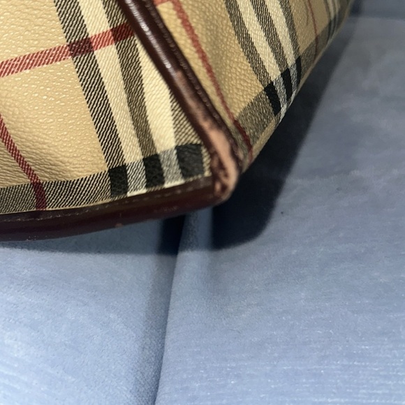 Burberry Beige and Brown Checkered Briefcase - Picture 3 of 16